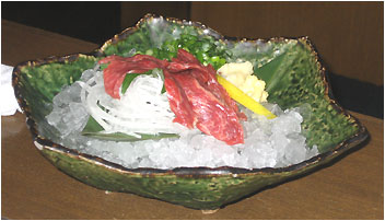 horse sashimi!