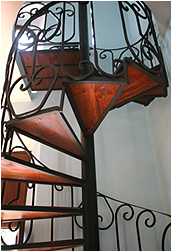 pretty spiral staircase at the hacienda at sotuta de peon