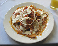 nick's chilaquiles, this time with red sauce