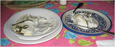 our appetizer of crepas de cuitlacoche at frida's