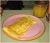 my last breakfast:  guacamole omelette